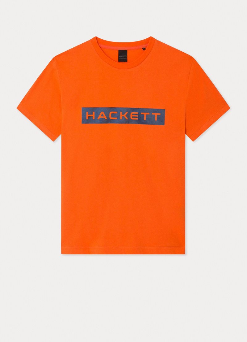 Hackett Logo Printed T-shirt Herr | VUWCDO-357