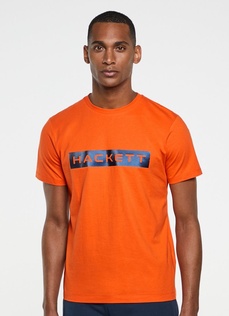 Hackett Logo Printed T-shirt Herr | VUWCDO-357