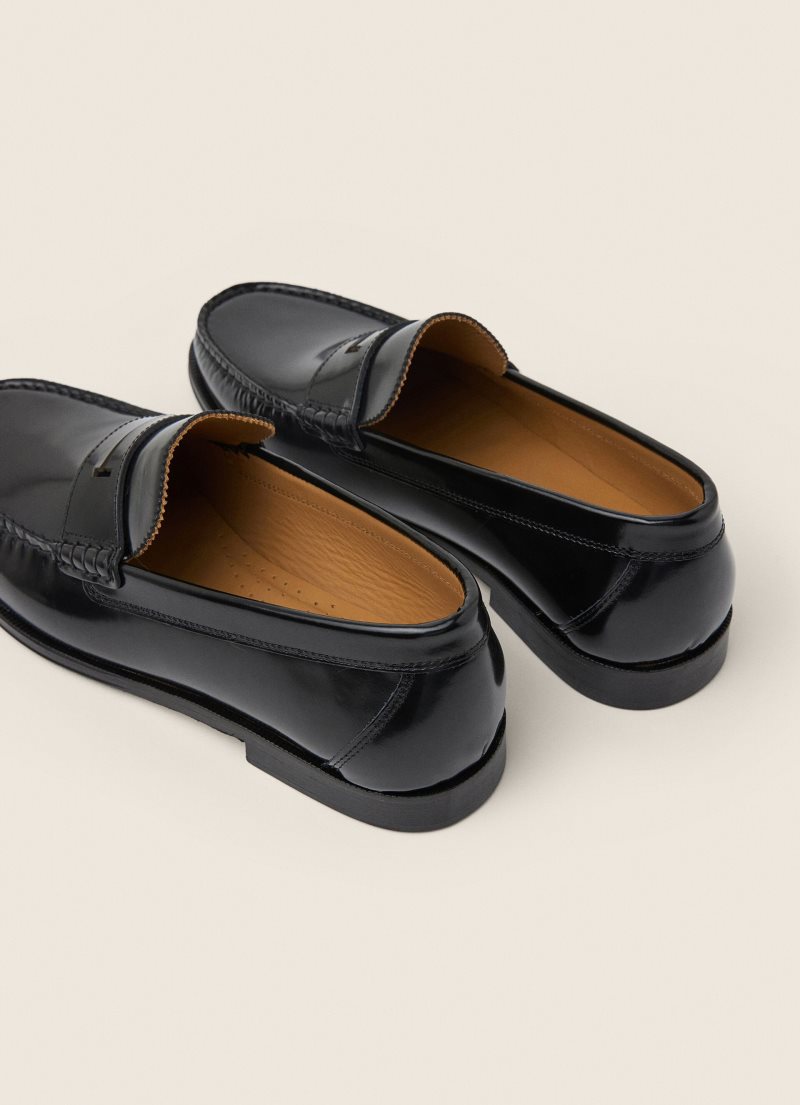 Hackett Läder Smith Loafers Formal shoes Herr Svarta | KHNBDE-915