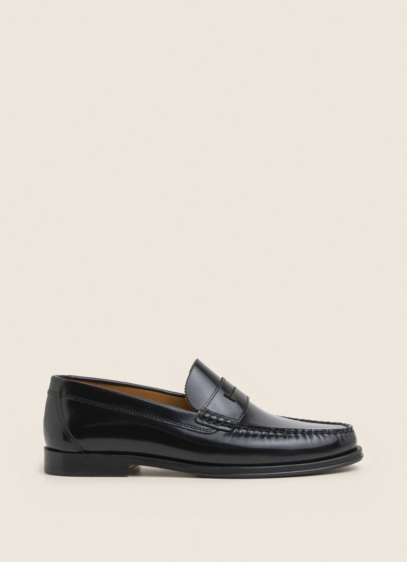 Hackett Läder Smith Loafers Formal shoes Herr Svarta | KHNBDE-915