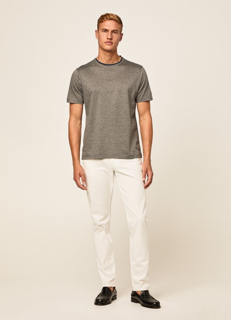 Hackett Micro Randig Print T-shirt Herr | TJZPEU-768