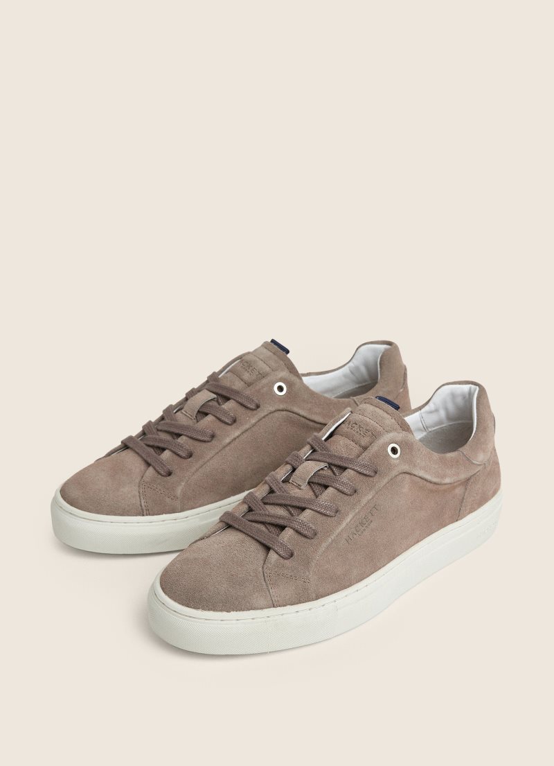 Hackett Mocka Cupsole Sole Sneakers Träningsskor Herr Ljusgrå | QYOTAF-360