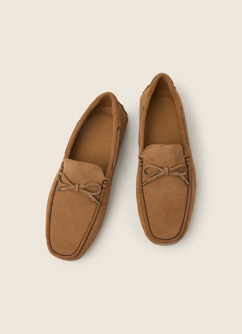 Hackett Mocka Driver Loafers Casual Skor Herr Bruna | DARZNP-086