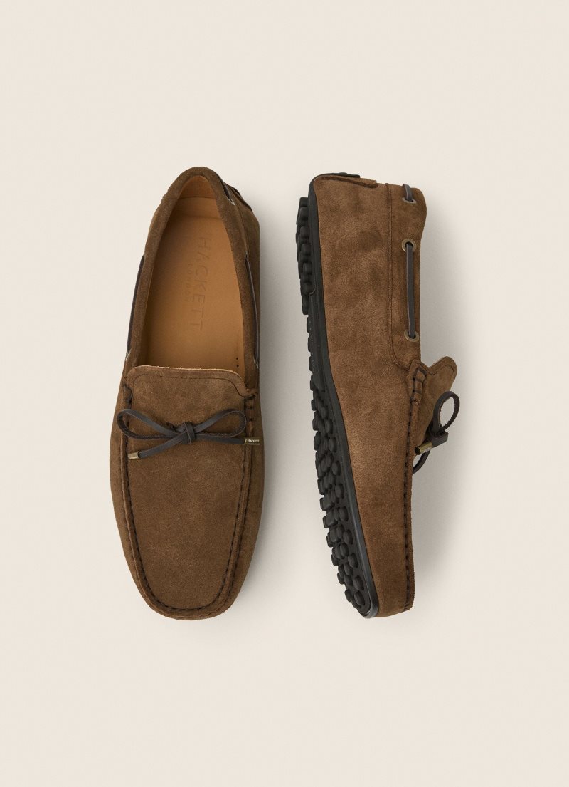 Hackett Mocka Driver Loafers Herr | LZYNDJ-809