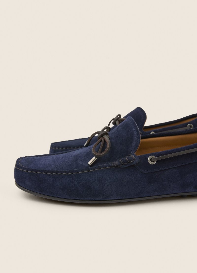 Hackett Mocka Driver Loafers Herr Marinblå | AINGHR-913