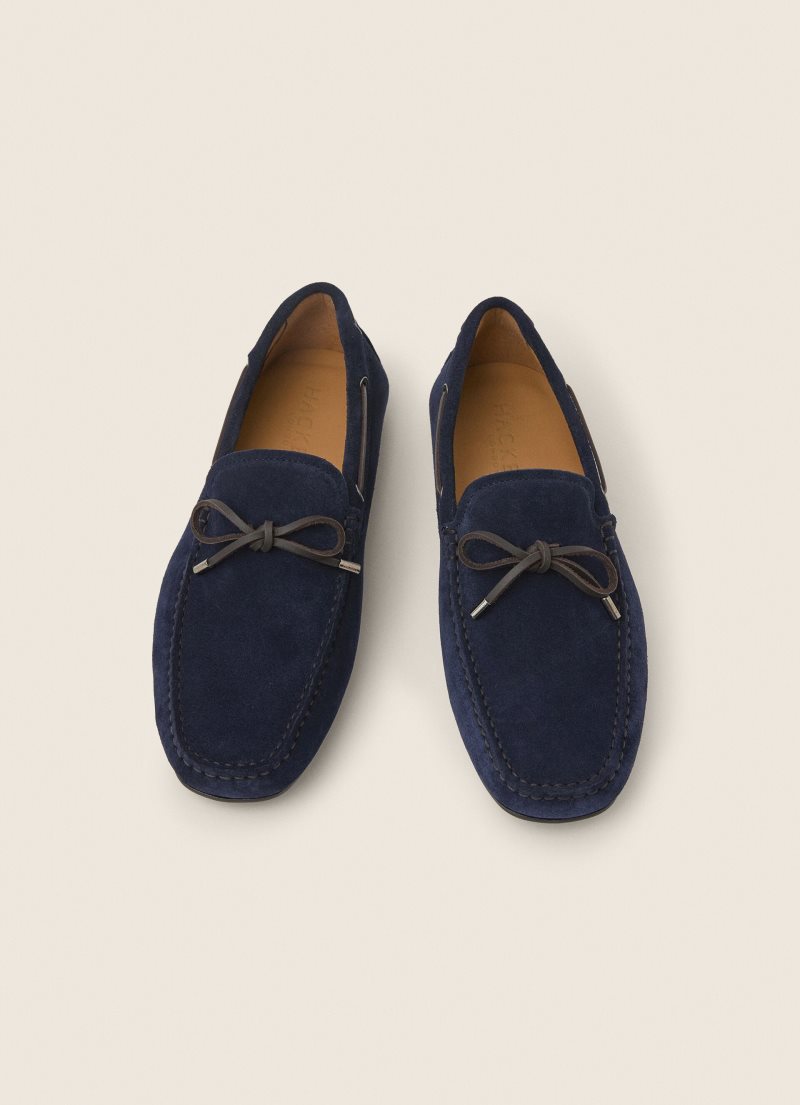 Hackett Mocka Driver Loafers Herr Marinblå | AINGHR-913