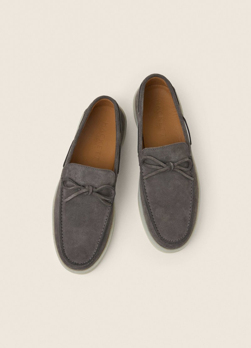 Hackett Mocka Loafers Herr Mörkgrå | UFZYLV-329