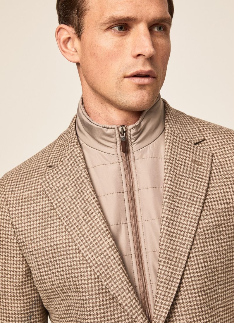 Hackett Multilayer Ull Blazers Herr Grå Bruna Beige | DFGHSX-752