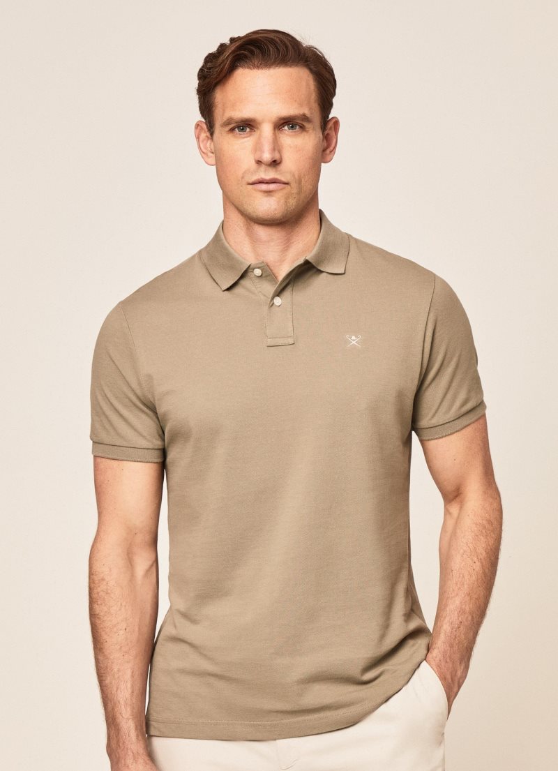 Hackett Pique Korta Sleeve Piketröja Herr Khaki | POIHCX-371