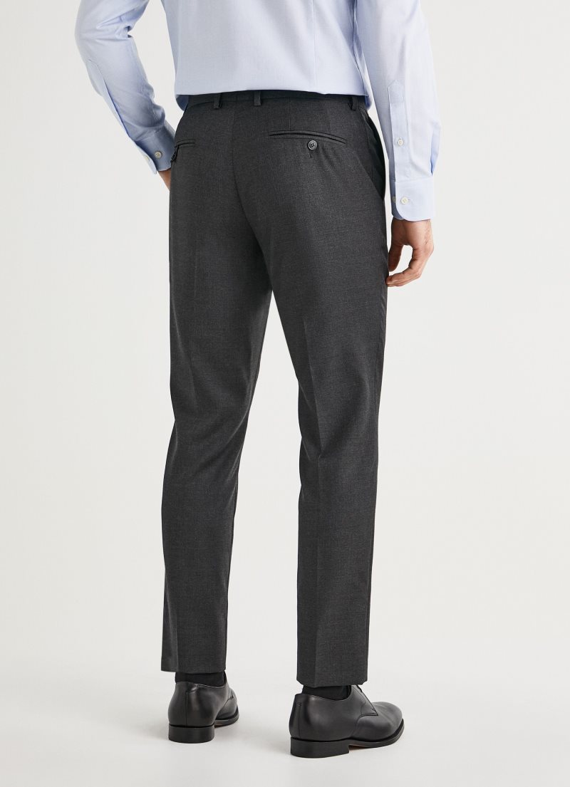 Hackett Plain Ull Trousers Kostymer Herr Grå | PJFVTN-016