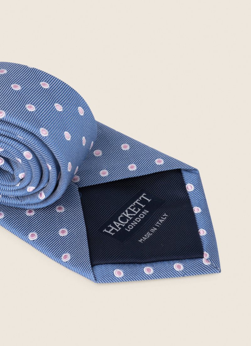 Hackett Polka-dots Print Slipsar Herr Blå | FVPOAE-846