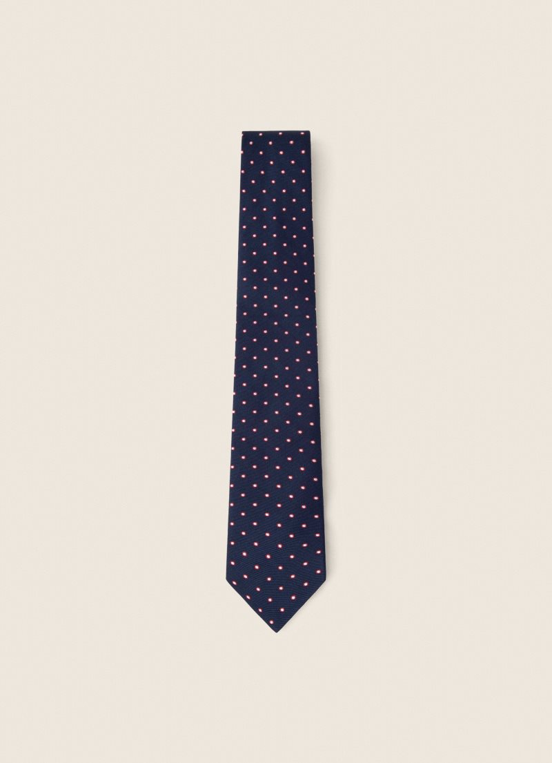 Hackett Polka-dots Print Slipsar Herr Marinblå | GVQEFO-519