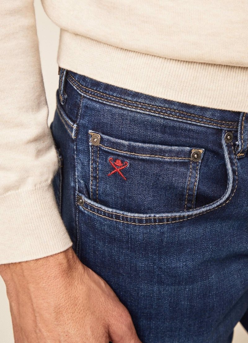 Hackett Powerflex Slim Fit Jeans Herr Blå | HNLZSQ-091