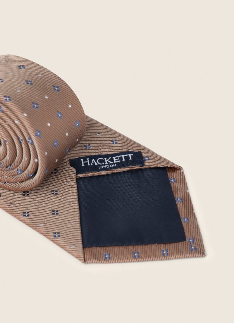 Hackett Printed Slipsar Herr Bruna | CVNJWE-045