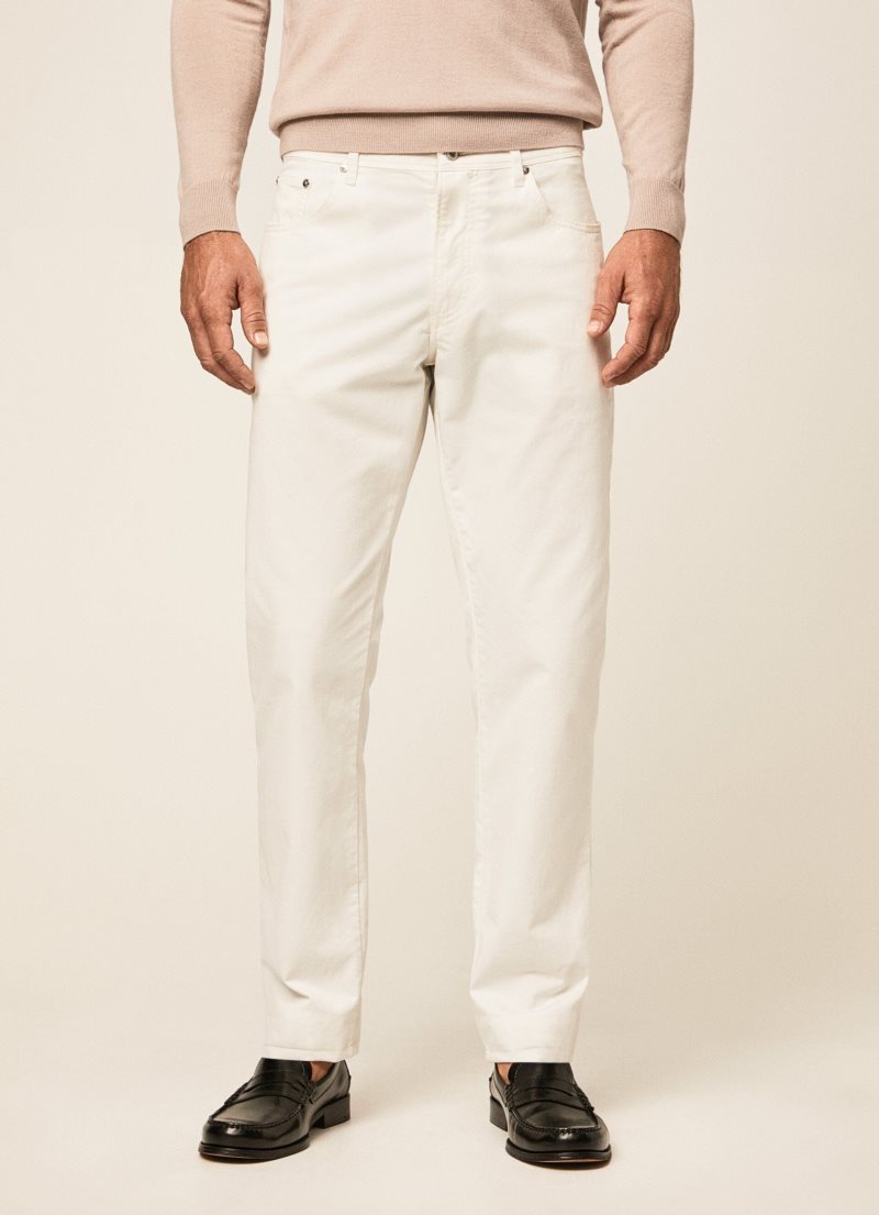 Hackett Regular Fit Core Trinity Långbyxor Herr Vita | PJXTYN-685