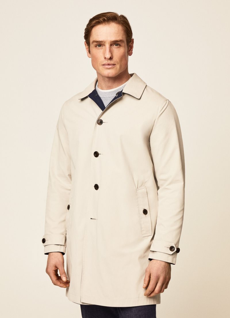 Hackett Reversible Trenchcoat Jacka Herr Marinblå | FOESAY-603