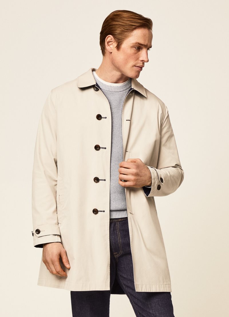 Hackett Reversible Trenchcoat Jacka Herr Marinblå | FOESAY-603