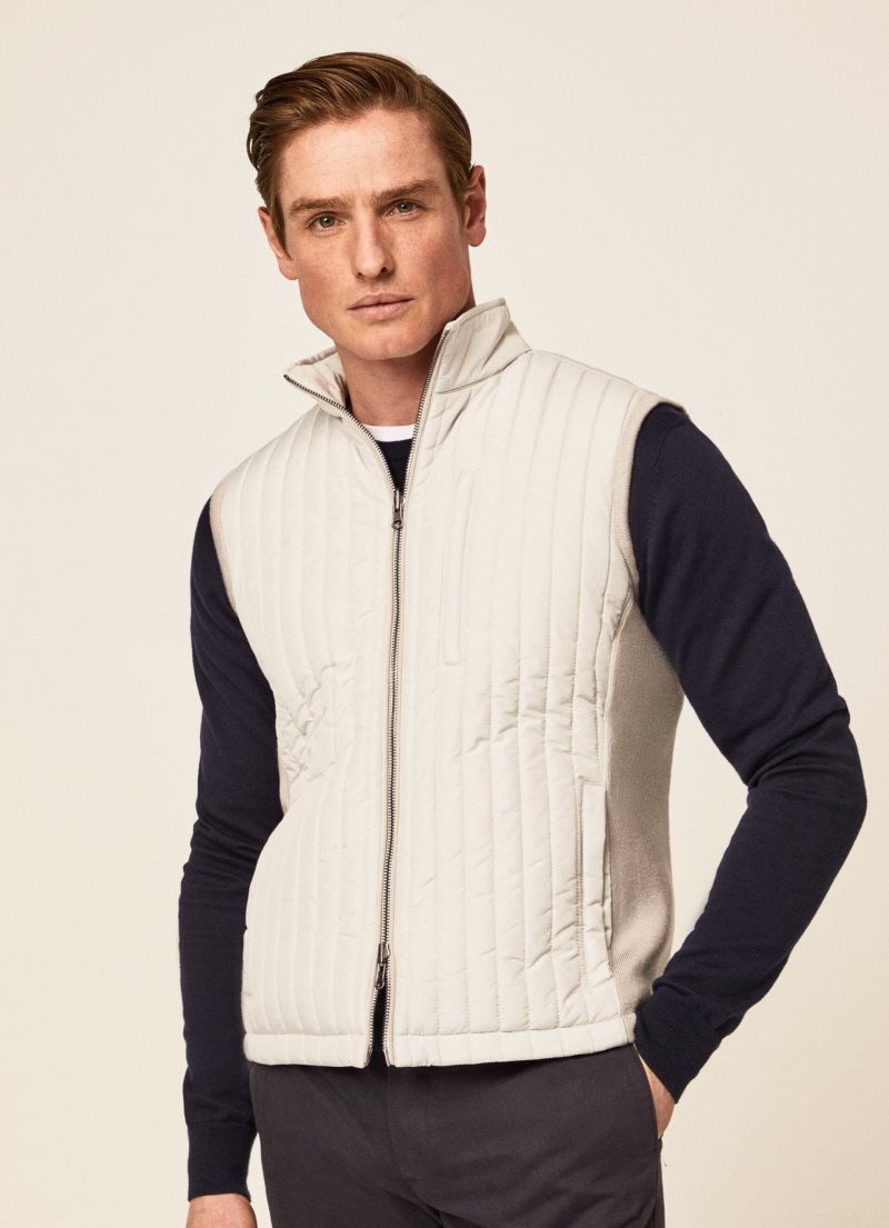 Hackett Reversible Zip Gilet Jacka Herr Blå | VQATPC-650