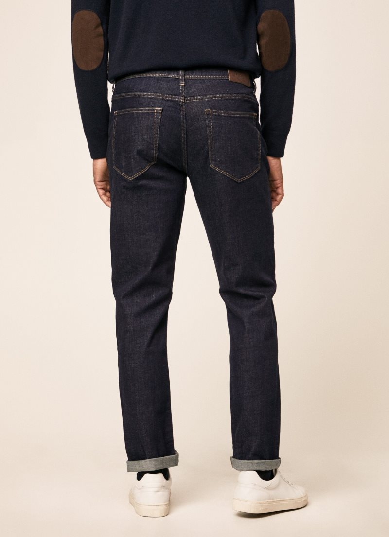 Hackett Rinse Wash Klassiska Fit Jeans Långbyxor Herr Blå | AVOPFD-087