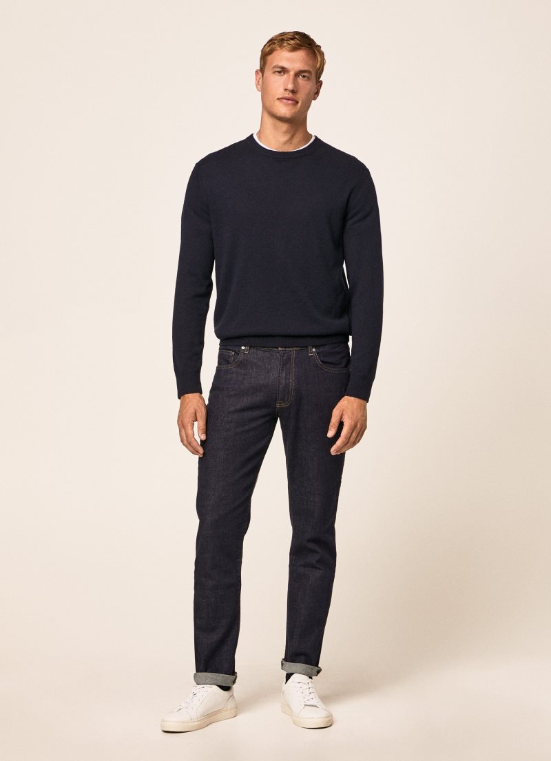 Hackett Rinse Wash Klassiska Fit Jeans Långbyxor Herr Blå | AVOPFD-087