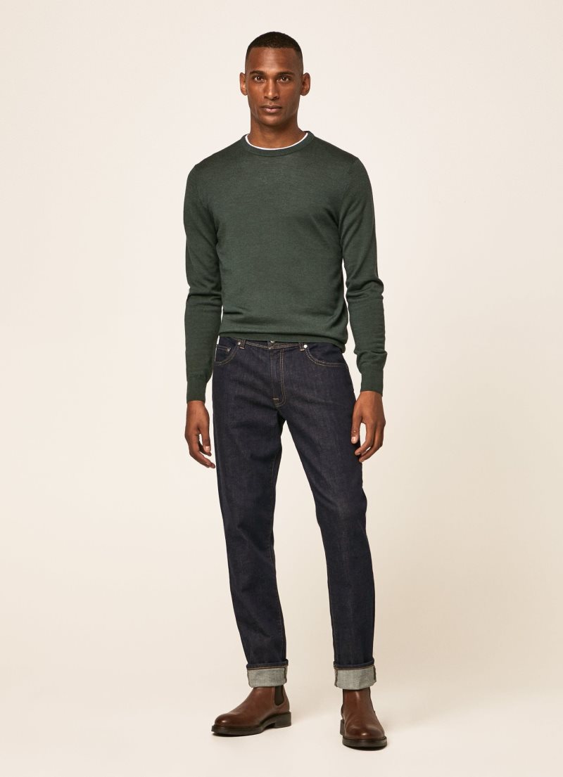 Hackett Rinse Wash Slim Fit Jeans Herr Blå | KEQNHD-689