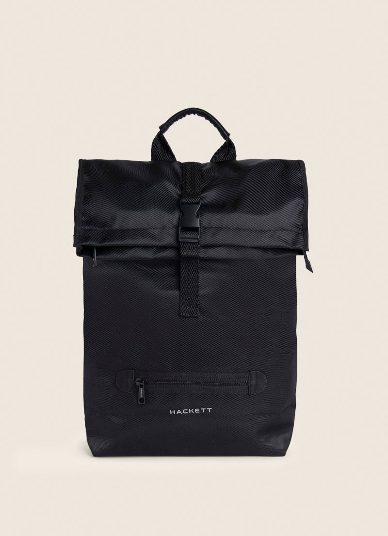 Hackett Roll-fastened Backpack Väska Herr Svarta | APZNOT-847