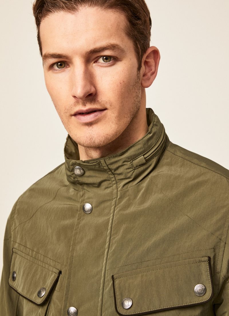 Hackett Safari Velo Jacka Herr Khaki | MCUYOP-146