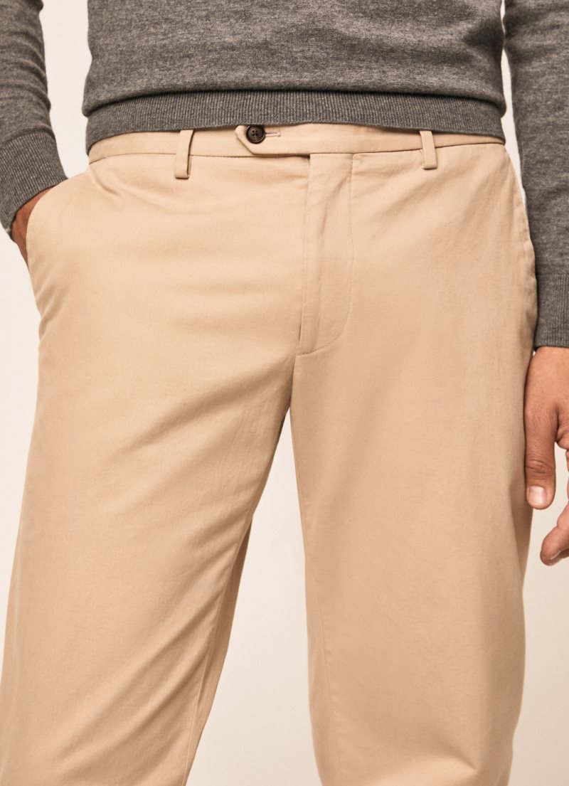 Hackett Sanderson Chino Långbyxor Herr Beige | XKJVIB-236