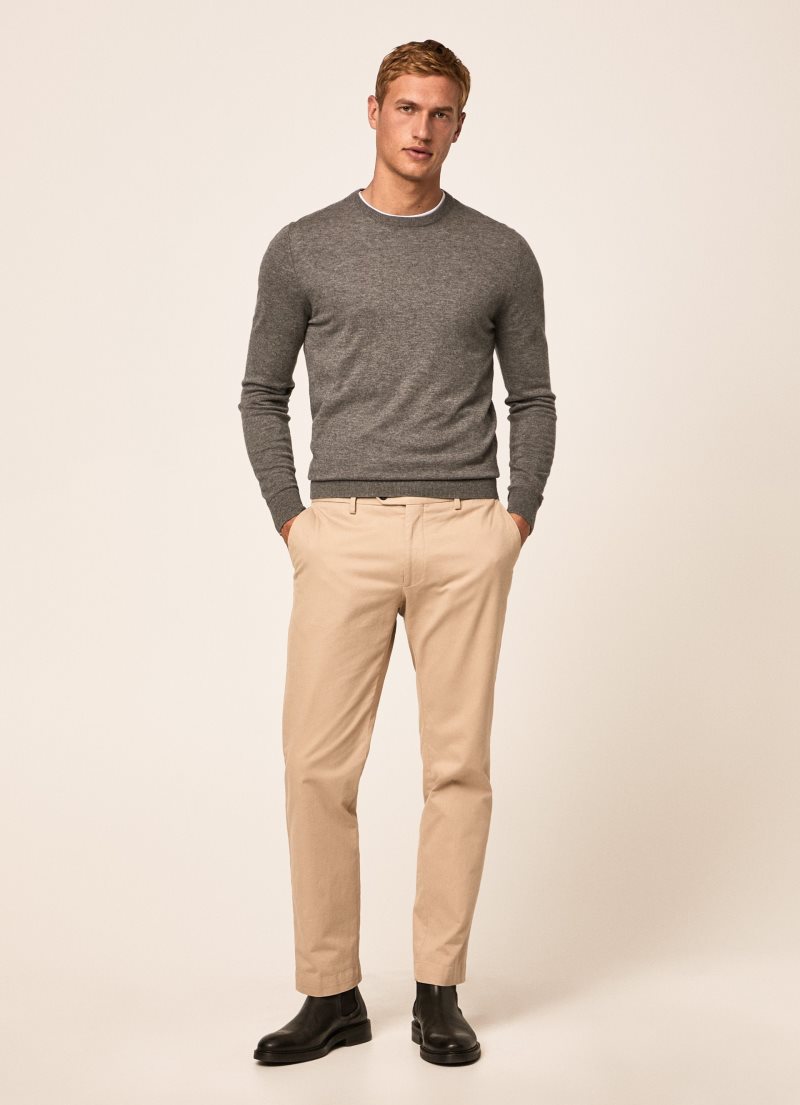 Hackett Sanderson Chino Långbyxor Herr Beige | XKJVIB-236