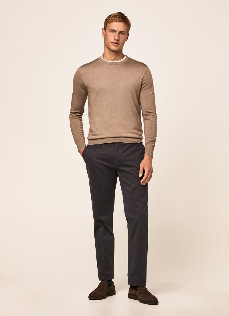 Hackett Sanderson Chino Långbyxor Herr Marinblå | NWAGBR-098