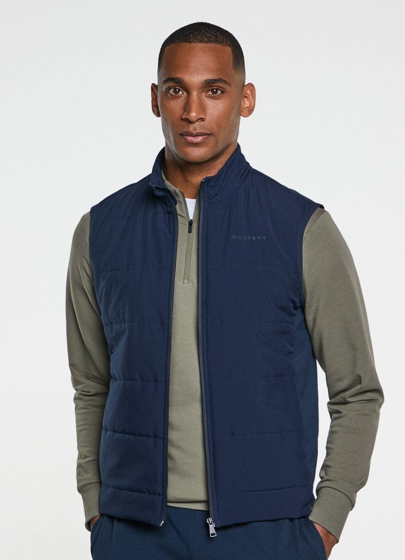 Hackett Semi-padded Waistcoat Tröjor Herr Marinblå | APQKHE-207