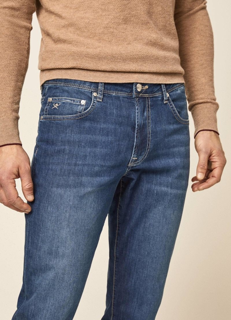 Hackett Slim Fit Chambray Jeans Långbyxor Herr | JKHGAW-263