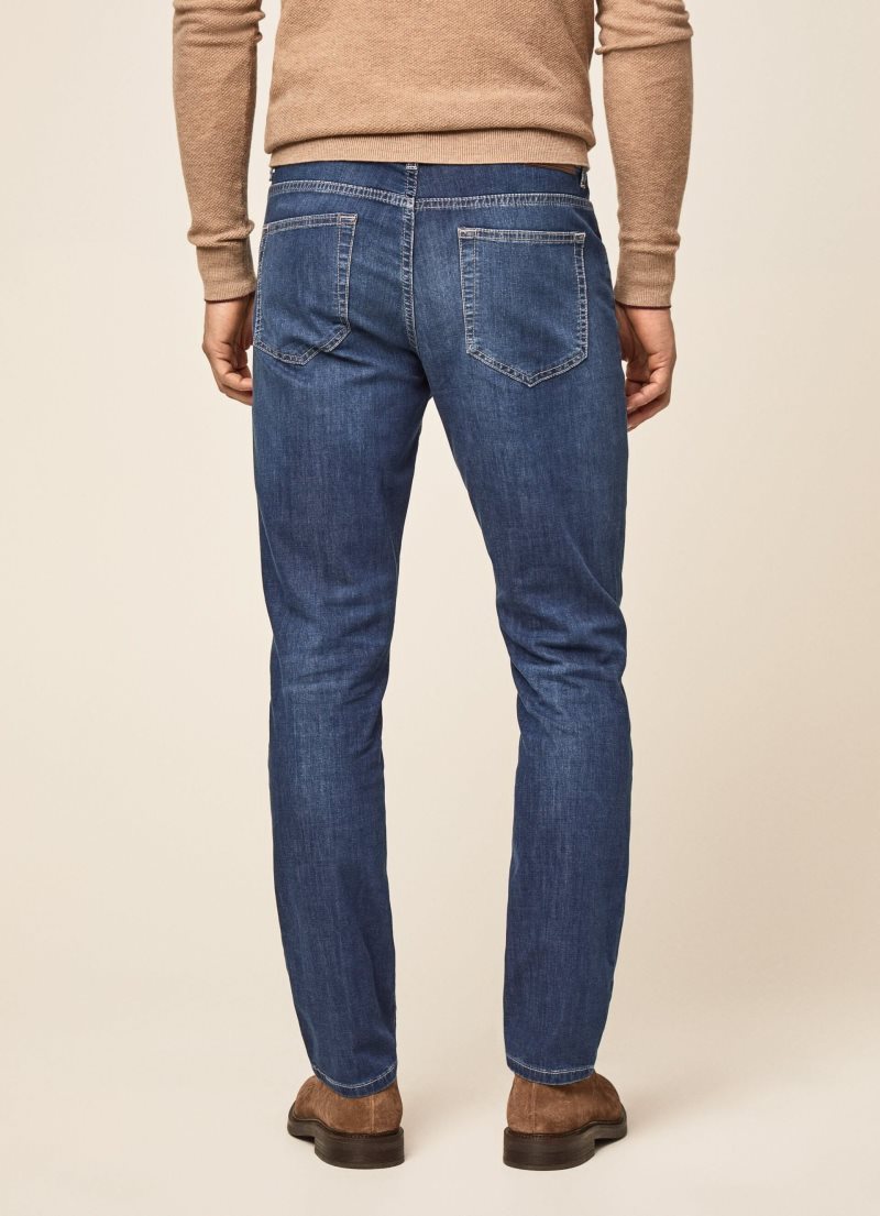 Hackett Slim Fit Chambray Jeans Långbyxor Herr | JKHGAW-263