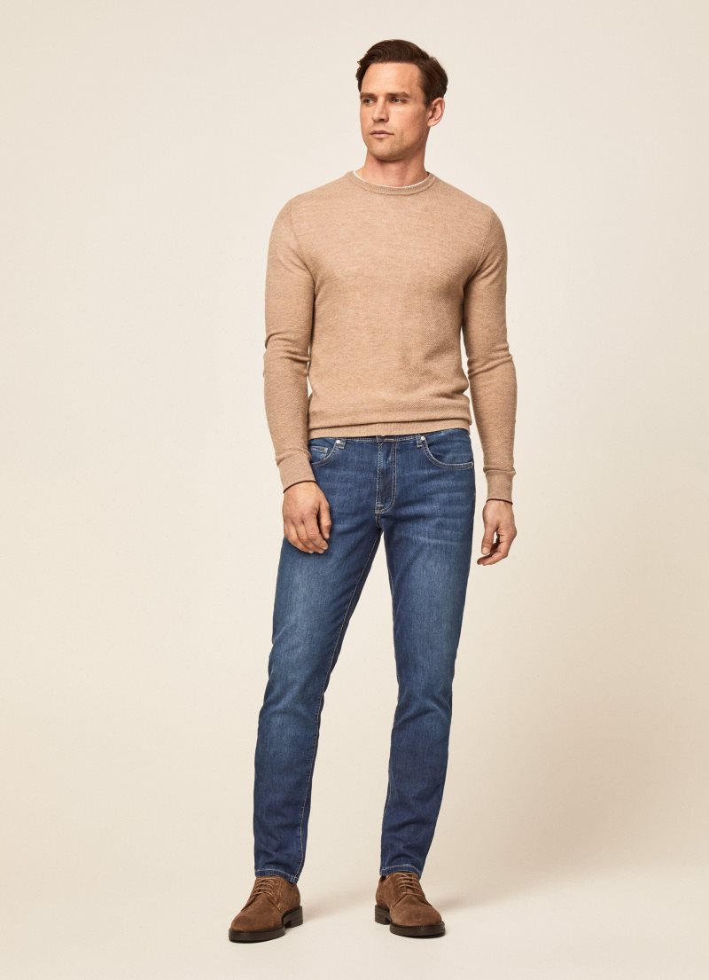 Hackett Slim Fit Chambray Jeans Långbyxor Herr | JKHGAW-263