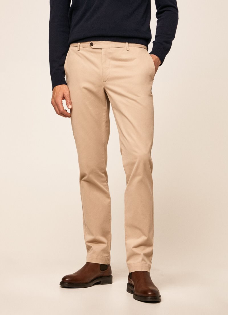 Hackett Slim Fit Chino Långbyxor Herr Beige | QDEUYM-537