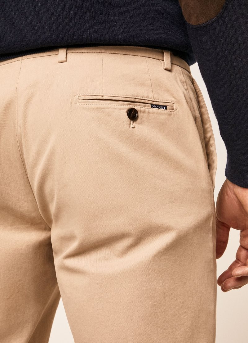 Hackett Slim Fit Chino Långbyxor Herr Beige | QDEUYM-537