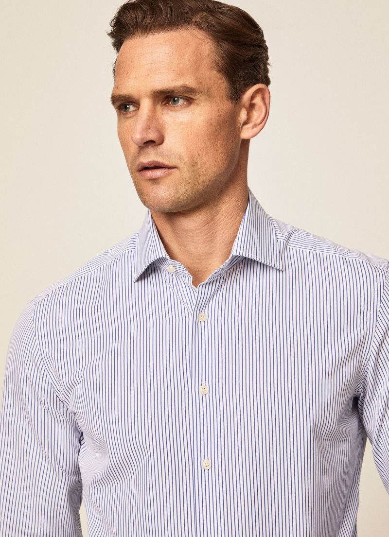 Hackett Slim Fit Gingham Skjorta Herr Vita Blå | XJMPAZ-584