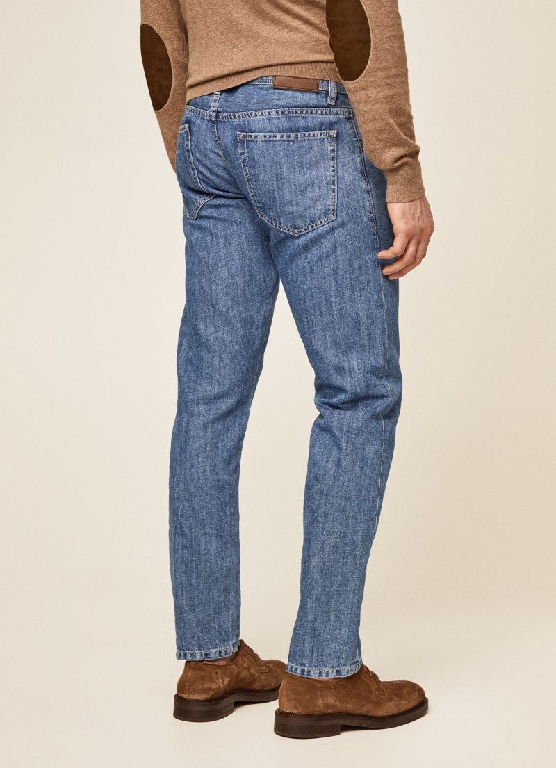 Hackett Slim Fit Jeans Herr Blå | CGSMRP-389