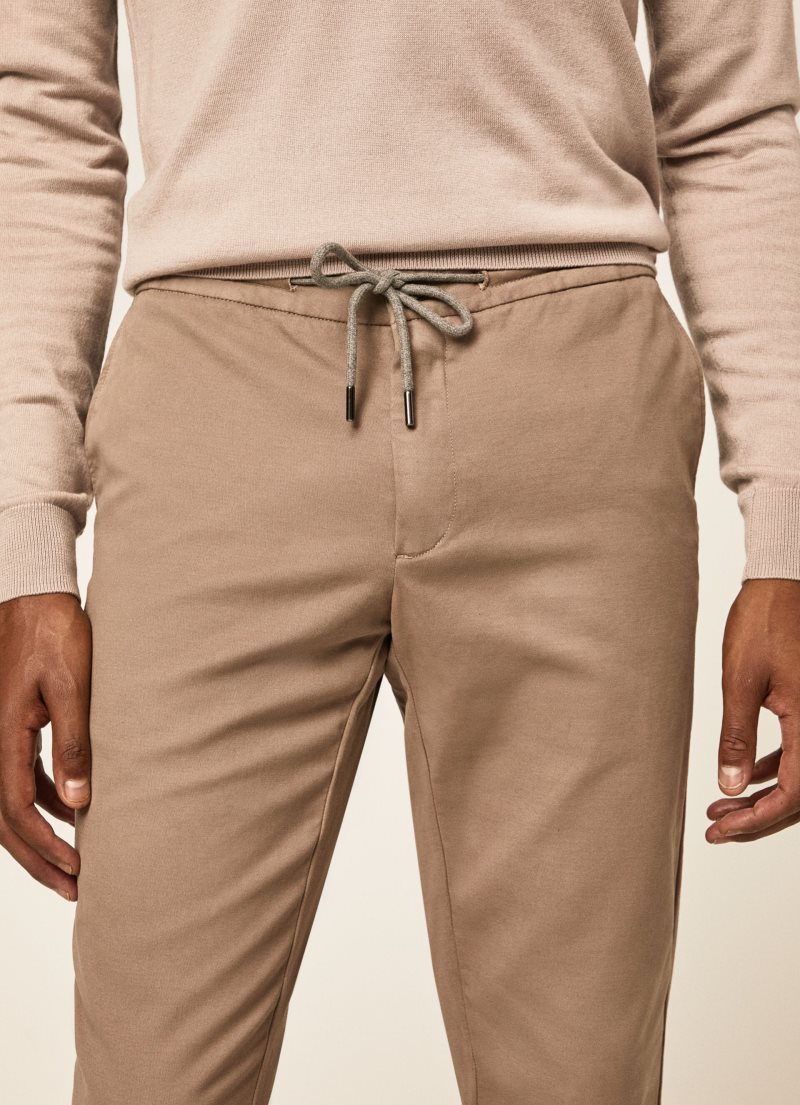 Hackett Slim Fit Jogger Trend Långbyxor Herr Ljusbruna | GPFILD-593