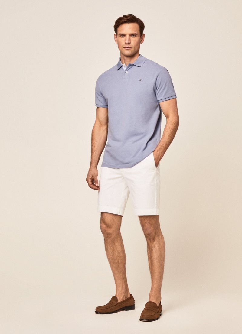 Hackett Slim Fit Shorts Herr Vita | BFAGSX-403