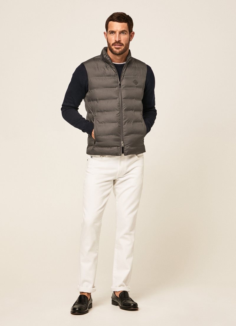 Hackett Slim Fit Vadderad Gilet Jacka Herr Grå | KHLVWI-021