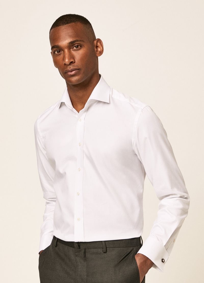 Hackett Slim-fit Oxford Bomull Skjorta Herr Vita | WDRSPZ-540