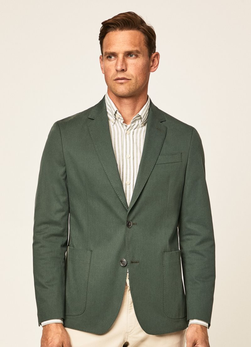 Hackett Tencel Blazers Herr Mörkgröna | DGRFQB-210