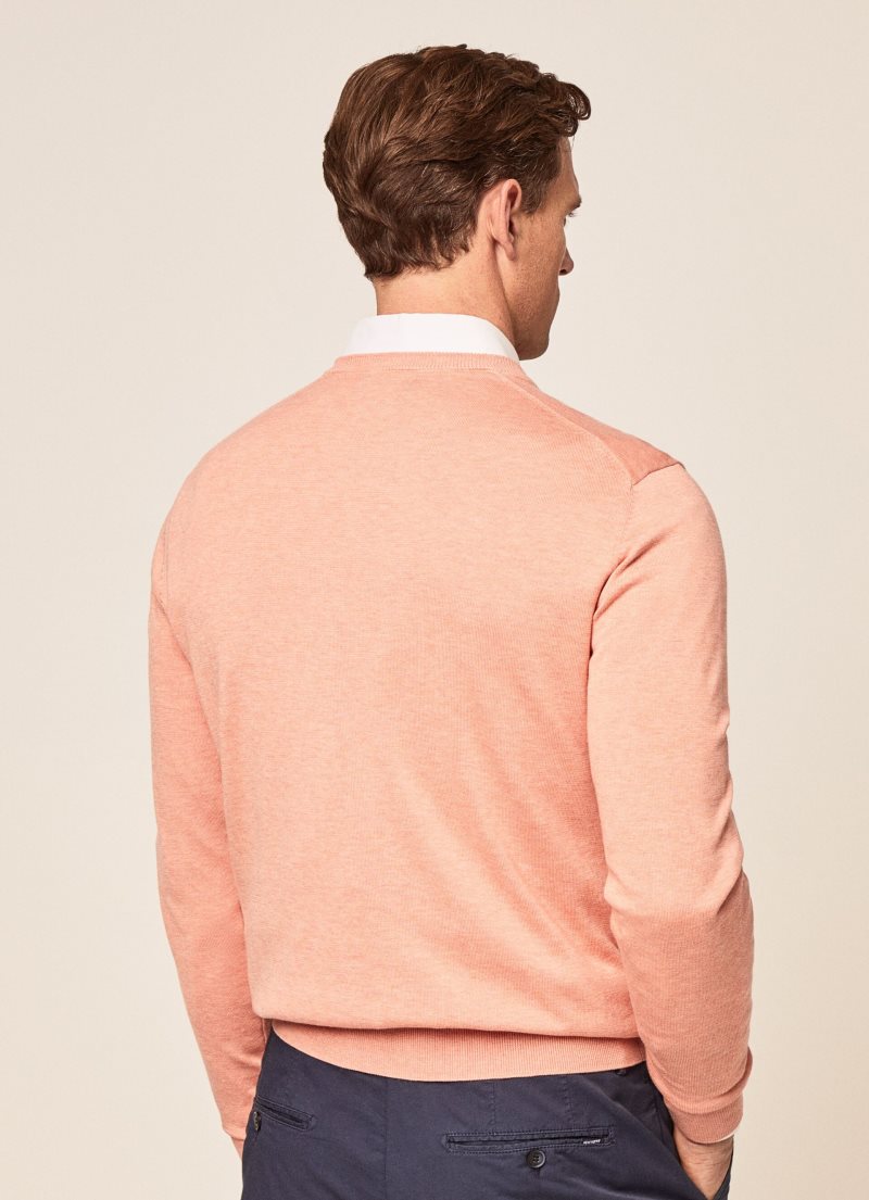 Hackett V-neck Bomull Jersey Stickat Herr | GULYSX-674