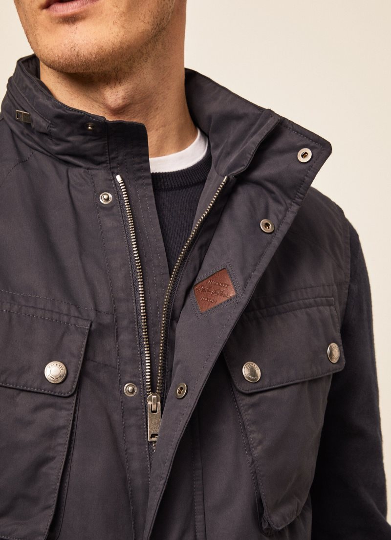 Hackett Velo Zip Gillet Jacka Herr Marinblå | CAKYNG-842