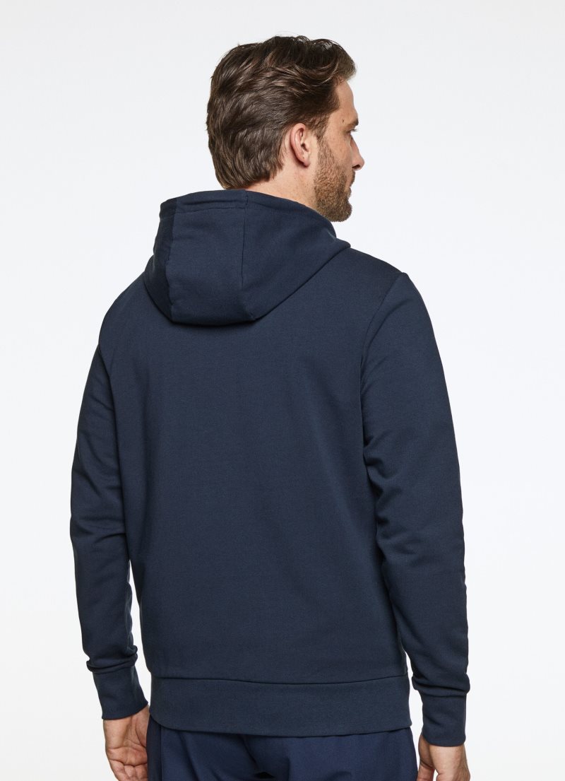 Hackett Zip Hoodie Tröjor Herr Marinblå | MPDREI-650