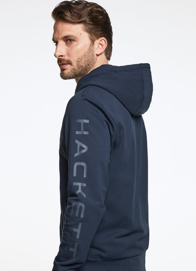 Hackett Zip Hoodie Tröjor Herr Marinblå | MPDREI-650