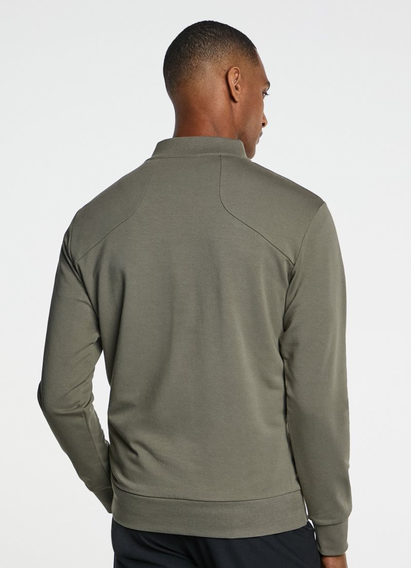 Hackett Zipped Collar Jersey Tröjor Herr Olivgröna | NDOABK-579